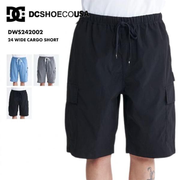 ディーシー ハーフパンツ メンズ水陸両用 塩素対応 カーゴショーツ 黒 ブラック 24 WIDE C...