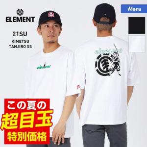 【SALE】 ELEMENT/エレメント メンズ 半袖 半そで Tシャツ 鬼滅の刃 竈門炭治郎 ティーシャツ カジュアル プリント クルーネック トップス BB022-289｜ocstyle