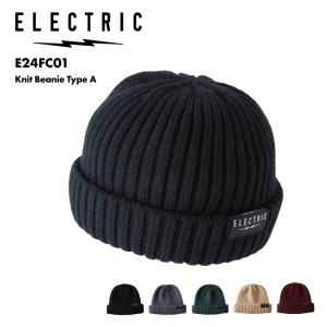 ELECTRIC/エレクトリック メンズ＆レディース ニット帽 ブラック ベージュ シンプル ブランド Knit Beanie Type A 2024FALL/WINTER E24FC01 ラスト1点｜OC STYLE