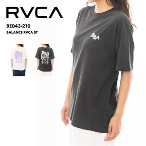 RVCA/ルーカ レディース 半袖 Ｔシャツ BALANCE RVCA ST ティーシャツ バックプリント クルーネック アイボリー ブラック BE043-210｜ocstyle