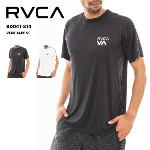 RVCA/ルーカ メンズ 半袖ラッシュガード VENT TAPE ST 2023 SPRING UPF50+ UVカット ロゴ カットソー 春夏 半そで BD041-814｜ocstyle