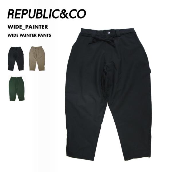 Republic &amp; Co/リパブリック メンズ スノーウェア パンツ ベンチレーション付き 通気性...
