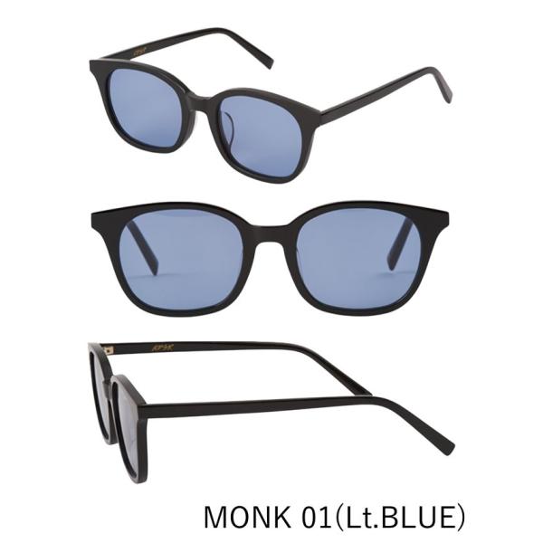 A.D.S.R. MONK 01 BLACK (Lt.BLUE) / サングラス ウェリントン