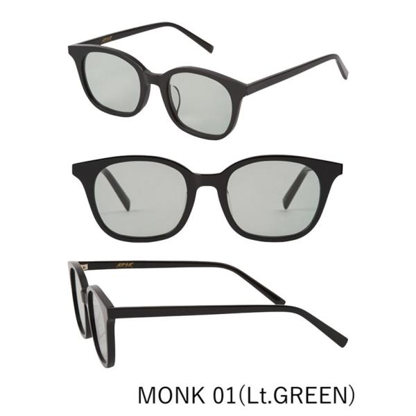 A.D.S.R. MONK 01 BLACK (Lt.GREEN) / サングラス ウェリントン