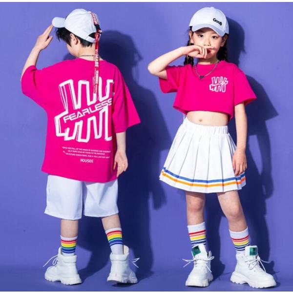 キッズ ダンス 衣装 女の子 パンツ Tシャツ   ジャッズ 韓国風 ヒップホップ ストリート キッ...