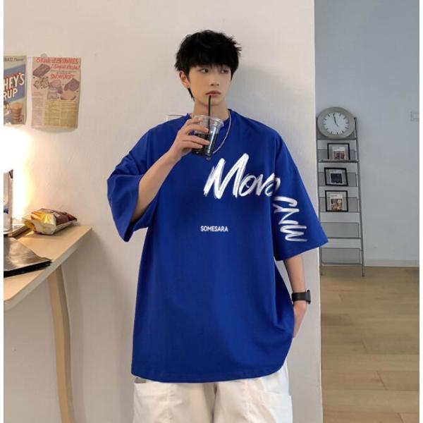 Tシャツ メンズ ビッグシルエット オーバーサイズ バックプリント 韓国ファッション ストリート系 ...