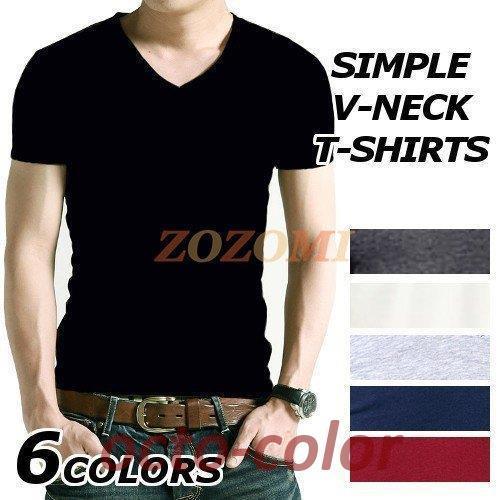 Vネック Tシャツ 半袖 メンズ ブランド 無地 柄 おしゃれ 春 秋 40代 50代