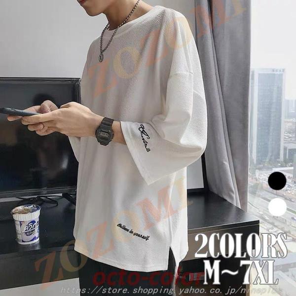 Tシャツ メンズ 半袖 2色 英文字 20 30 40 50代 春 夏 服 ゆったり トップス ファ...