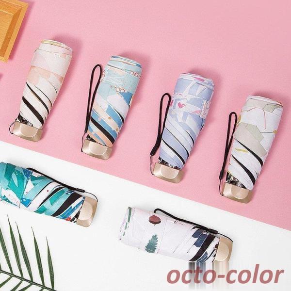 日傘 折りたたみ傘 レディース メンズ 花柄 軽 軽量 黒ゴム晴雨兼用 折りたたみ傘 UVカット6本...