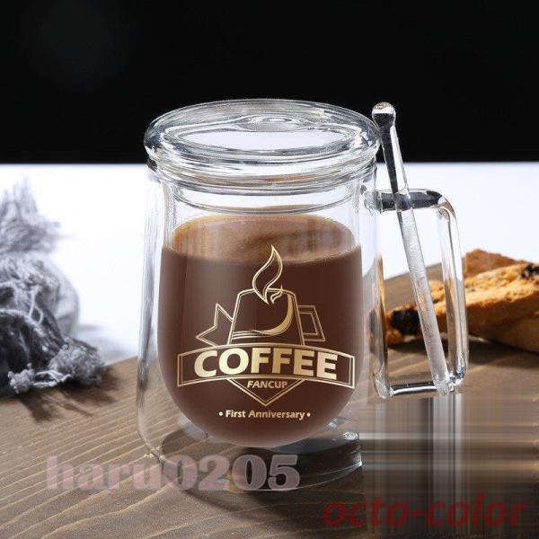 二重構造 ガラス カップ コーヒーカップ 牛乳コップ ダブルウォール 耐熱ガラス グラス ビアグラス...