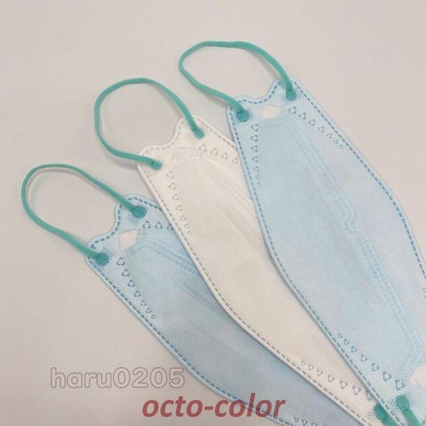 マスク KF94 不織布 使い捨てマスク 3D立体 50枚 カラーゴム 4層包装 10個包装 バイカ...