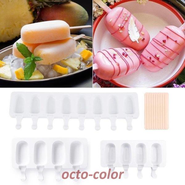 ベーキング ミニアイスクリームモールド シリコンアイスキャンデーモールド DIYアイスポップ用ケーキ...
