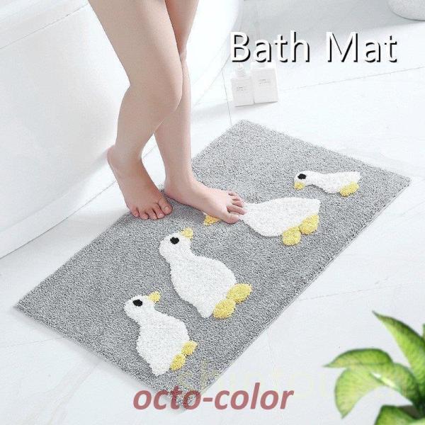玄関マット 浴室 洗面所 トイレ用 吸水マット 滑り止め バスマット 可愛い 北欧風 ふわふわ 柔ら...