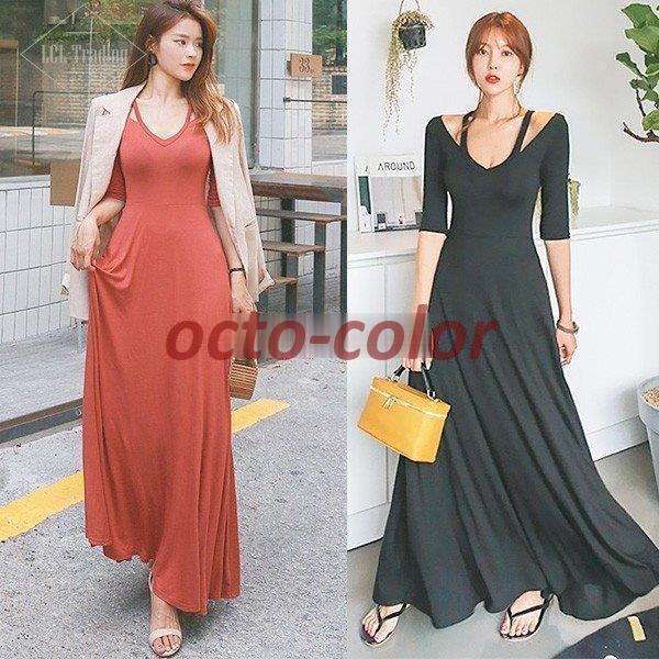 マキシ丈ワンピース マキシワンピ マキシワンピース ノースリーブ ワンピロング 夏ワンピース 大きい...