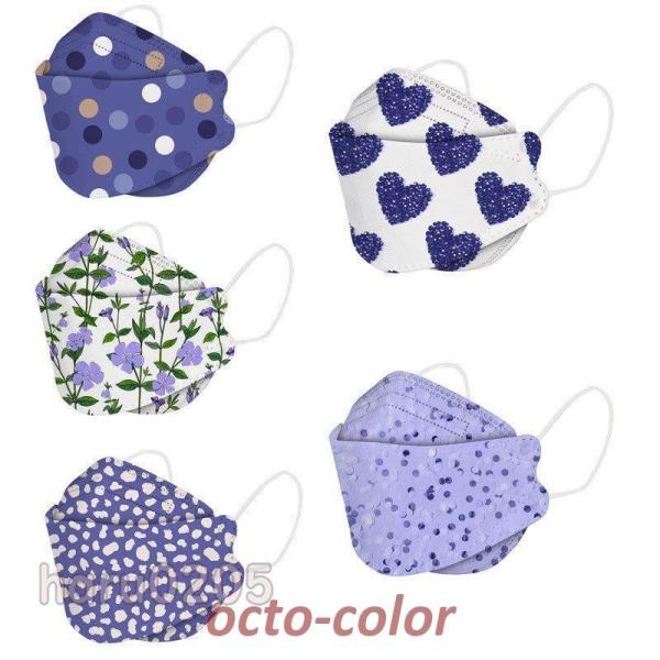 マスク KF94マスク 3D立体 オシャレ 花柄 不織布マスク KN95同級 30/50枚入 4層構...