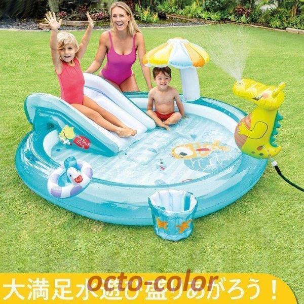 噴水 ワニ ウォータープール 子供 浮き輪 水遊び 庭 プール 子供 キッズ 水遊 海水浴 自宅 J...