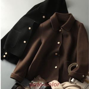 【美品】miumiu コート MIUMIU コート ブラック MIU MIU | BLACK SINGLE-BREASTED VELOUR COAT