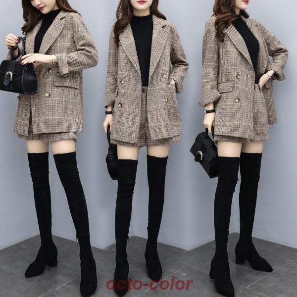 パンツスーツ レディース 卒業式 服 母 50代 テーラードジャケット セットアップ ミニ丈 ブレザ...