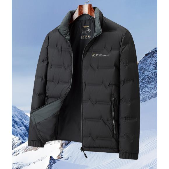 ダウンジャケット メンズ ダウン90％ おしゃれ 防寒 立ち襟 防風 軽量 暖かい ダウンコート 防...