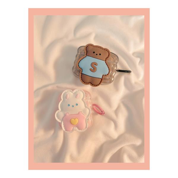 AirPods pro ケース　エアポッズ プロ カバー おしゃれ　キャラクター　ウサギ　熊　ペアケ...