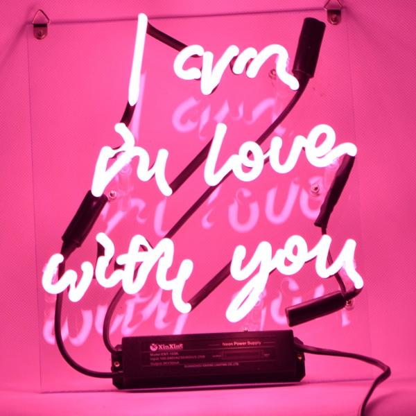 ネオン サイン TN206『I AM IN LOVE WITH YOU』NEON SIGNネオン管、...
