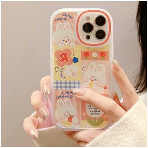 iPhoneケース おしゃれ　兔年　可愛い　 韓国 流行り iphone 14 Pro 13 mini 12 max plus 8 7 xr se グリップ ケース ペア 背面  アイフォン 携帯 カバー｜octshop