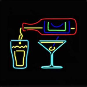 ネオンサイン『ワイン』NEON SIGN オーダーメイド娯楽場所等 インテリア ワイングラス ☓ OPEN ☓ ネオンサイン – ネオンサイン（ライト・看板