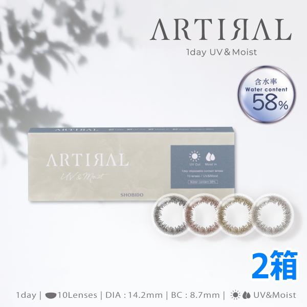アーティラルワンデー UVモイスト ARTIRAL 1day UV&amp;Moist 10枚 2箱 含水率...