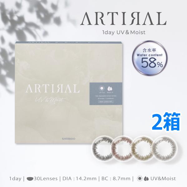 アーティラルワンデー UVモイスト ARTIRAL 1day UV&amp;Moist 30枚 2箱 含水率...