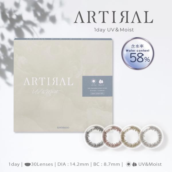 アーティラルワンデー UVモイスト ARTIRAL 1day UV&amp;Moist 30枚 含水率58%...