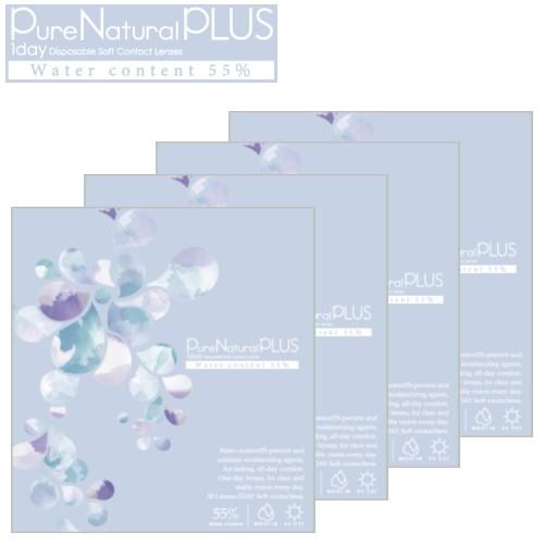 ピュアナチュラル プラス 55% 高含水 Pure Natural PLUS 30枚入 4箱 ワンデ...