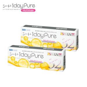 遠近両用コンタクトレンズ シード SEED ワンデーピュア マルチステージ 32枚入り 2箱 1da...