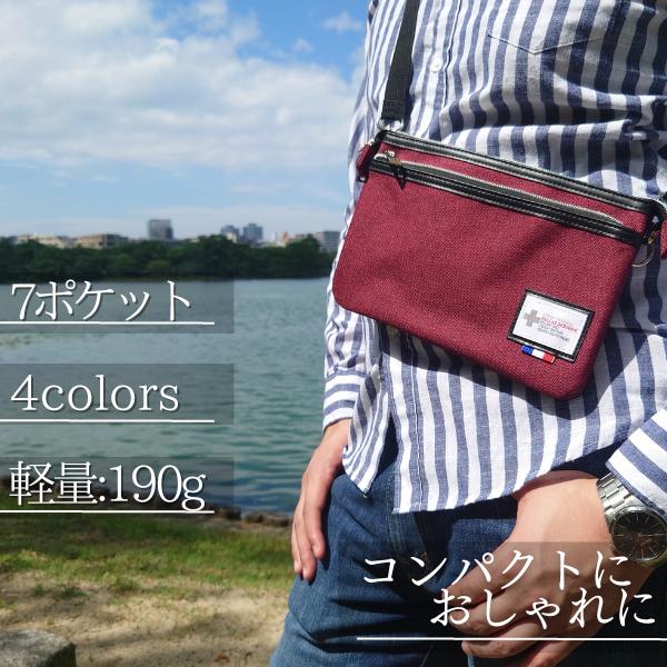 サコッシュ メンズ 4カラー ショルダーバッグ 軽量 ミニ 小さめ ポーチ 30代 40代 50代 ...