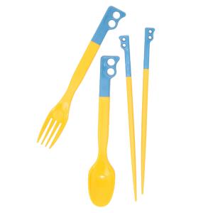 CHUMS(チャムス) Camper Cutlery Set / Blue/Yellow CH62-1734  カトラリー カトラリーセット アウトドア　カトラリー 箸｜od-yamakei