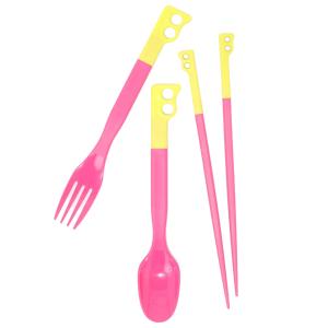 CHUMS(チャムス) Camper Cutlery Set / Lime/Pink CH62-1734  カトラリー カトラリーセット アウトドア　カトラリー 箸｜od-yamakei