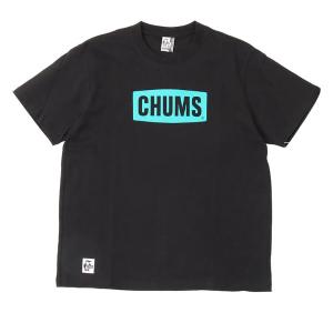 CHUMS(チャムス)CHUMS Logo T-Shirt/Black-Teal/XL/CH01-2277  半袖Tシャツ男性用 Tシャツ カットソー メンズ半袖Tシャツ｜od-yamakei