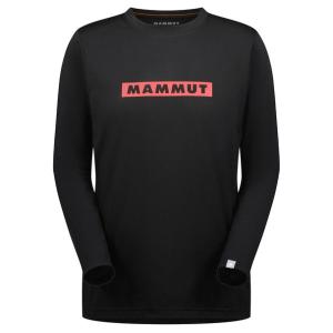 Mammut(マムート) QD Logo Print Longsleeve T-shirts AF Men/black-magma PRT2/M 1016-01030  長袖Tシャツ男性用 Tシャツ カットソー アウトドアウェア　Tシャ｜od-yamakei