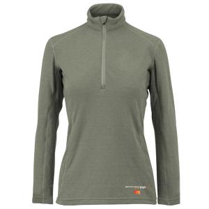 ONYONE オンヨネ レディースブレステック メリノPP ロングスリーブハーフZIP（厚手）/003GRAY/S ODJ89507 女性用 グレー トップス アウトドア 釣り｜od-yamakei