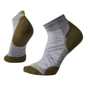 SmartWool スマートウール PhDランライトエリートローカット/ルナグレー/L SW70504 男性用 アウトドア 釣り 旅行用品 キャンプ 登山 ソックス