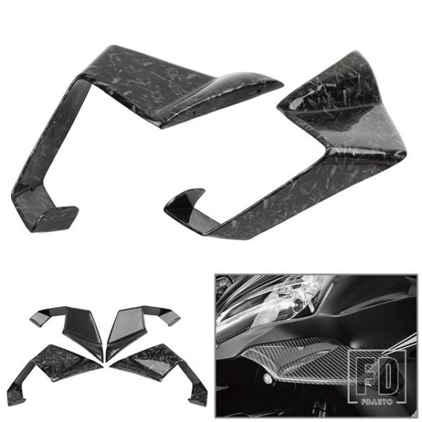 【並行輸入品】2 PCS バイク用エアロダイナミクス ウィングレット フロントスポイラー フェアリン...