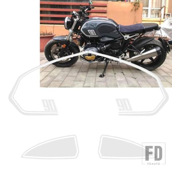 【並行輸入品】バイク用タンクサイドリアピリオンシートカウルハンプボックスステッカー BMW RNIN...