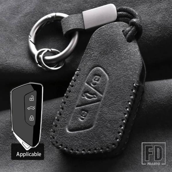 【並行輸入品】高級スエードレザーリモートキーケースカバー VW ゴルフ 8 MK8 ID3 ID4 ...