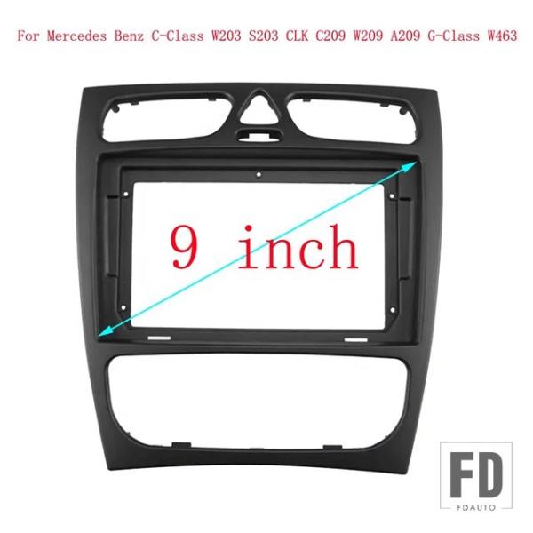並行輸入品 2 DIN カーラジオフレームキット ダッシュパネル GPS フェイシア メルセデスベン...