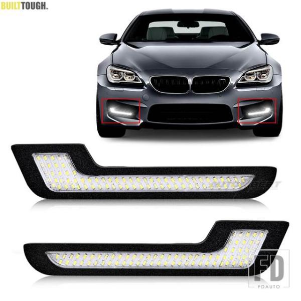 【並行輸入品】汎用 2X デイタイムランニングライト LEDライト L 字型ストリップ 72 SMD...