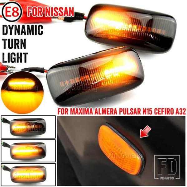 【並行輸入品】日産 2個 LED サイドマーカーライトウィンカーランプ スカイライン R34 アルメ...