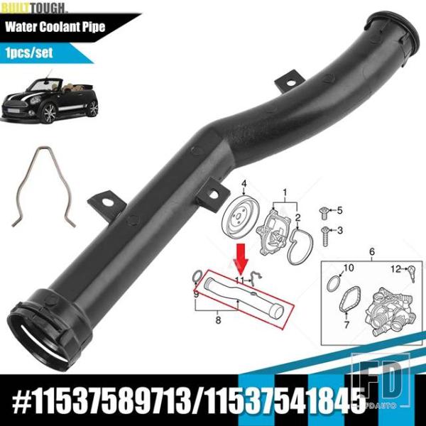 【並行輸入品】ミニクーパー冷却ウォーターポンプホースパイプクリップロック付き R56 R57 R58...