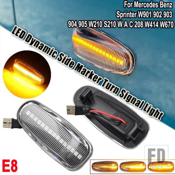 【並行輸入品】メルセデスベンツ 2 X LED ダイナミックウィンカーインジケーター シーケンシャル...