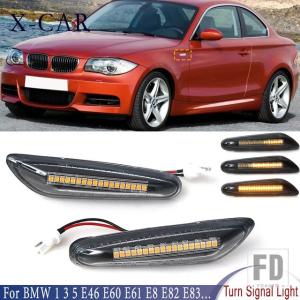 【並行輸入品】BMW 2個 LED ダイナミックサイドウィンカーライトサイドマーカーフェンダーランプ 1 3 5シリーズ E46 E60 E61 E81 E82 E83 E88 E90 E91 E92 E9