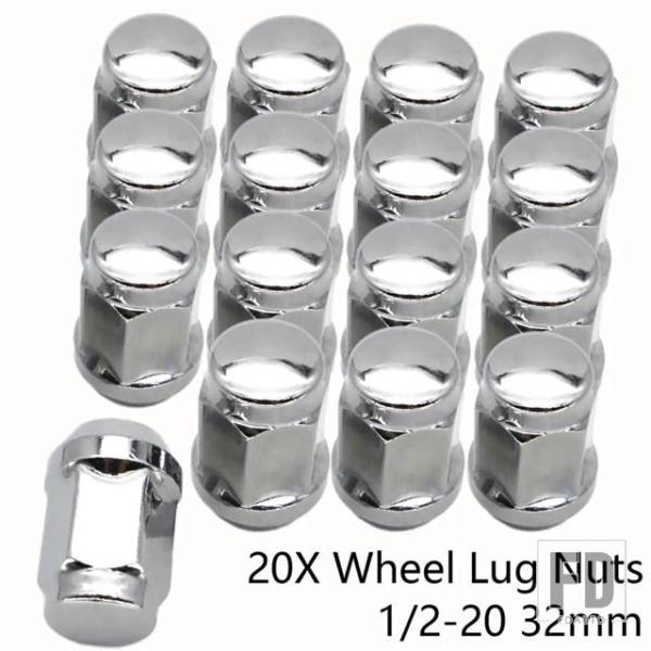 【並行輸入品】フォード ジープ 20個 車クロームホイールラグナット 1/2インチ-20 60 度テ...