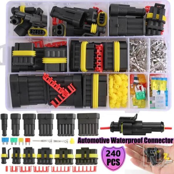 【並行輸入品】240個 防水車電気コネクタスーパーシール AMP/TYCO 1/2/3/4/5/6ピ...